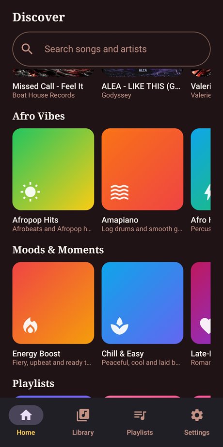 Afro vibes and mood playlists